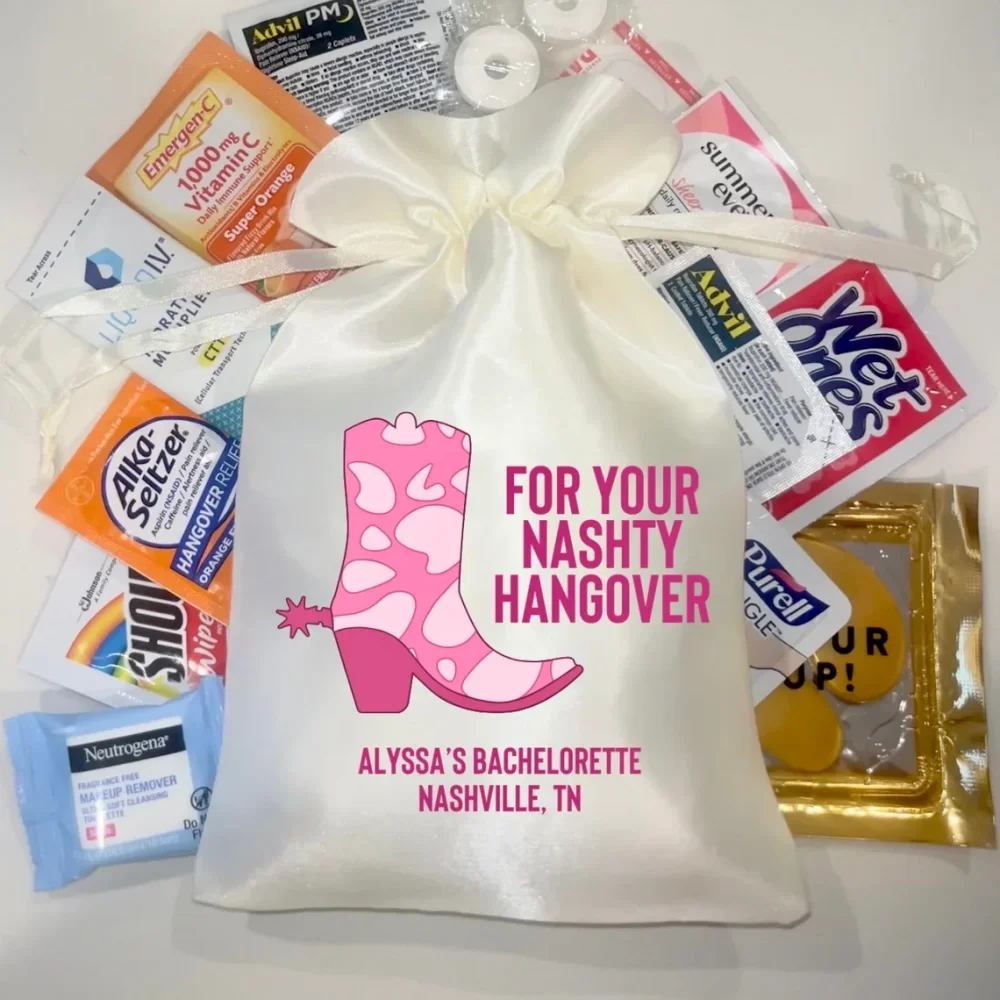 25 pcs Nashville Bachelorette Hangover Recovery Kit|Nash Bash Birthday Party Favor Bag|Custom Nashty Nash Bach Recovery Kit