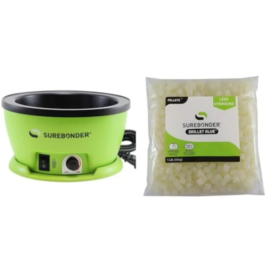 

Electric Hot Glue Skillet Adjustable Temp 225-400F 5-1/4" Diameter 1" Depth Dip Crafts Directly Into Pot 803 and B-2