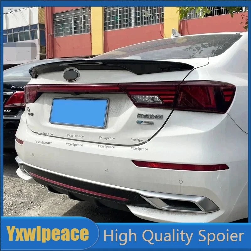 

For Kia NEW K3 2019 2020 2021 22 2023 Spoiler High Quality ABS Plastic Primer Color Rear Trunk Lip Spoiler Body Kit Accessories