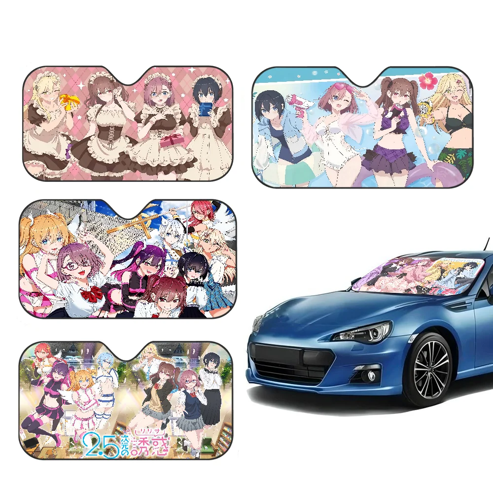 

Anime 2.5 D-Dimensional S-Seduction Car Windshield Funny Sun Shade Foldable UV Ray Sun Visor Protector Sunshade For Front Window