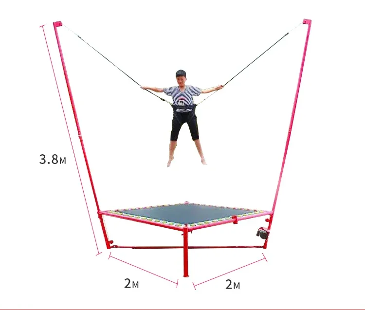 2*2m Single Bungee Jumping for Kids Bungee Trampolines Outdoor Playground