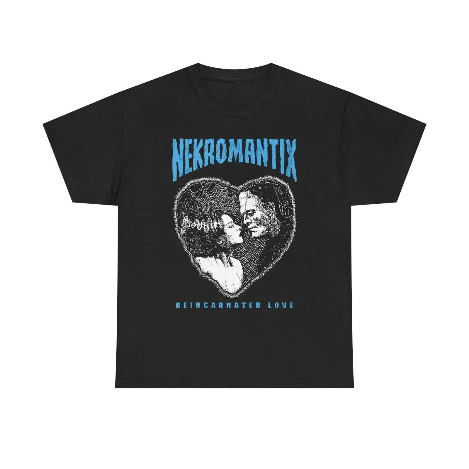 Nekromantix Fanart T shirt Psychobilly Horrorpunk Gothabilly vintage Washed Versatile Breathable streetwear Casual graphic