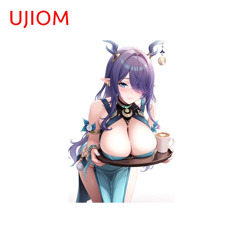 UJIOM Lauma Genshin Impact Alluring Posture Wall Sticker Trendy Novelty Eye Catching Decal Scratch Proof Window Vestibulec Decor