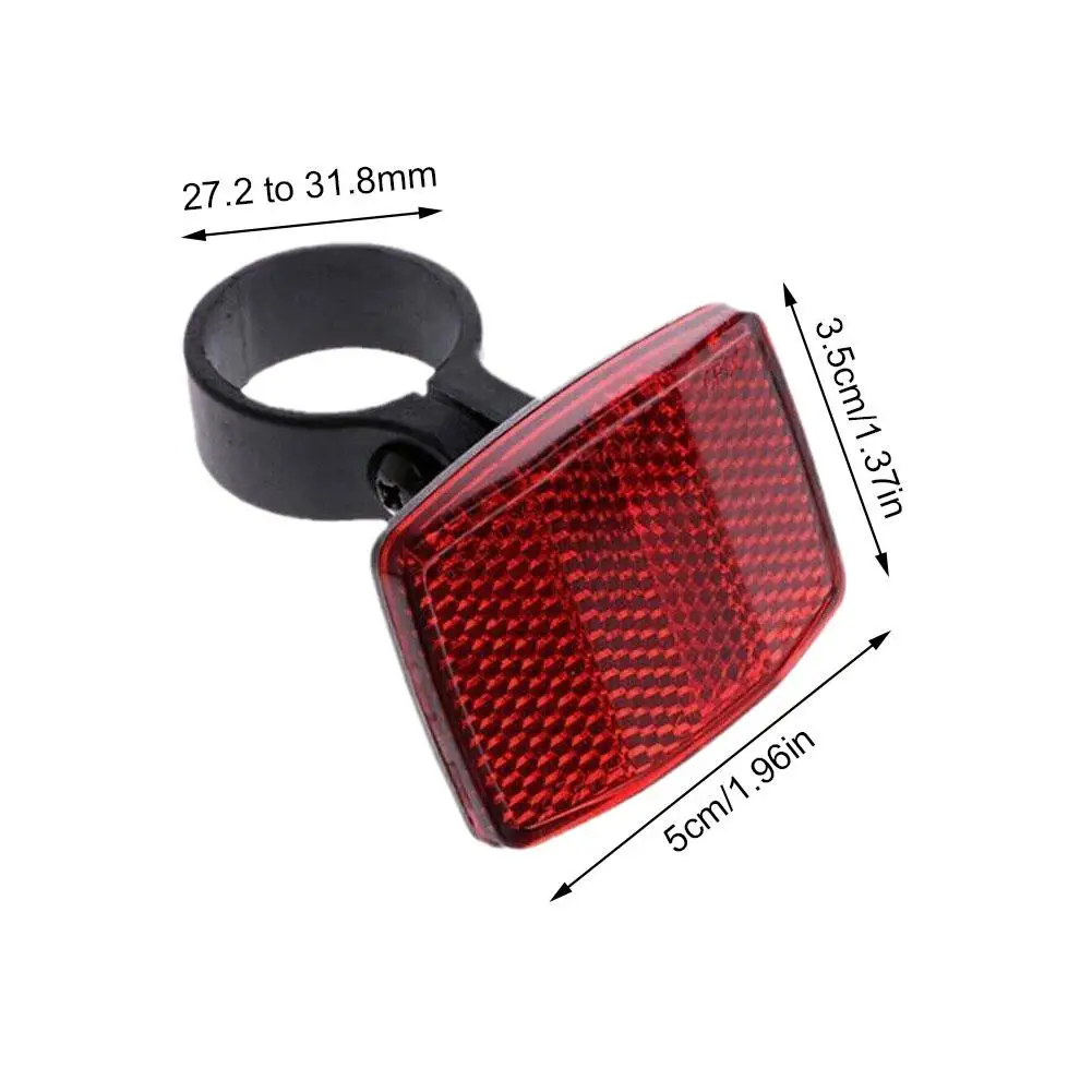 1 زوج الدراجات المقود عاكس البلاستيك سلامة الدراجة الخلفية عاكس السلامة تحذير ضوء الدراجة الملحقات سهلة التركيب