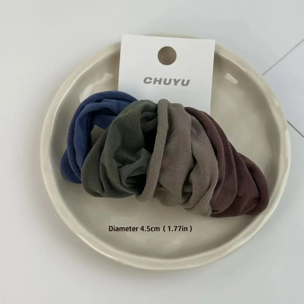 4 шт./компл., новинка 2024, однотонные женские резинки для волос, расширенные эластичные резинки для волос, эластичные аксессуары для волос, женские резинки