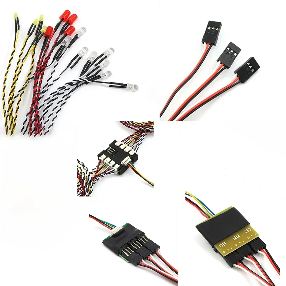 Clignotant de groupe de feux avant et arrière à 16 LED, système d'éclairage pour voiture RC Inoler, Trxs, TRtage, Axial, SCX10, WPL, D12, MN99S, MN86S