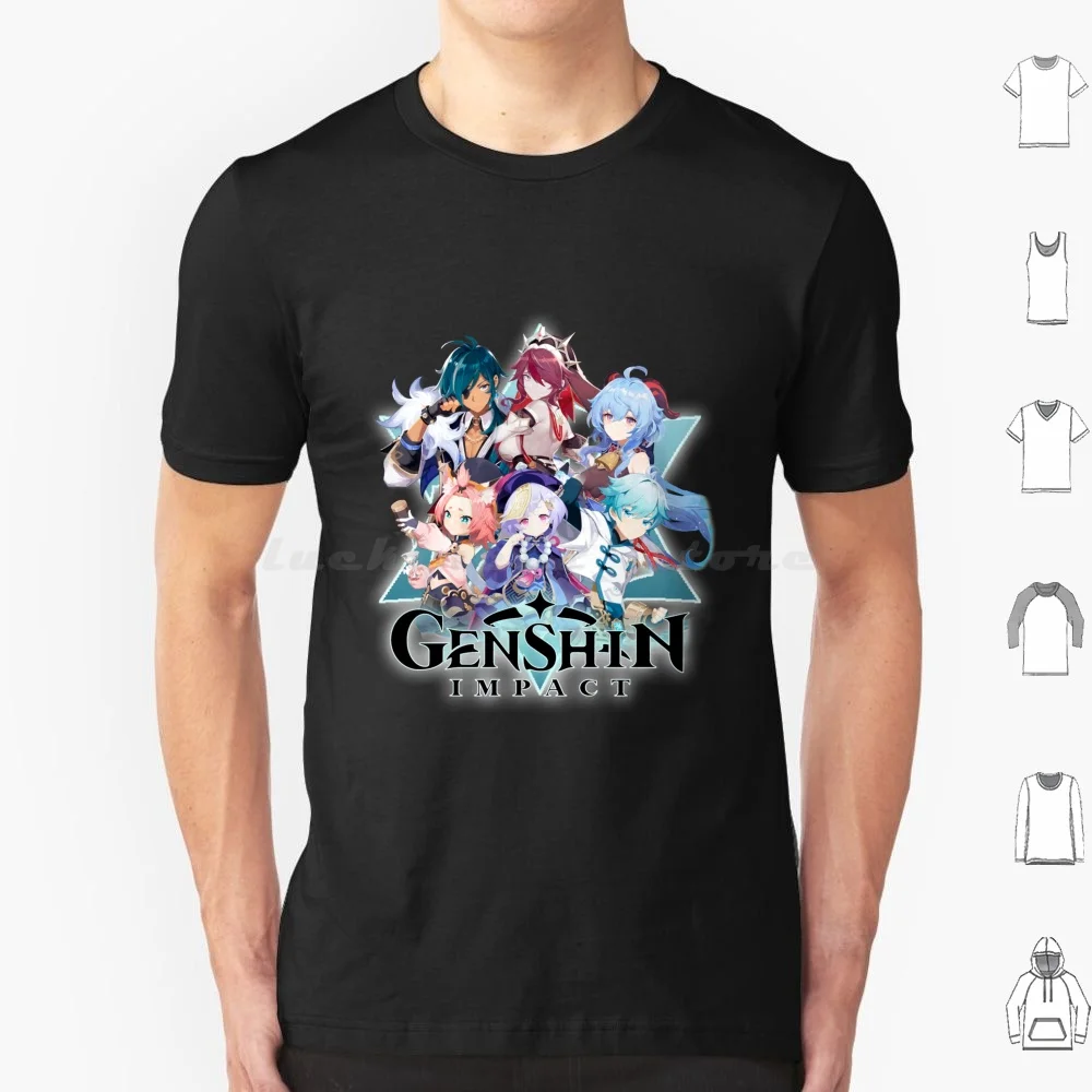 Genshin Impact Cryo Characters T Shirt Men Women Kids 6xl Genshin Impact Game Online Gaming Games Cryo Hydro Pyro Anemo Geo