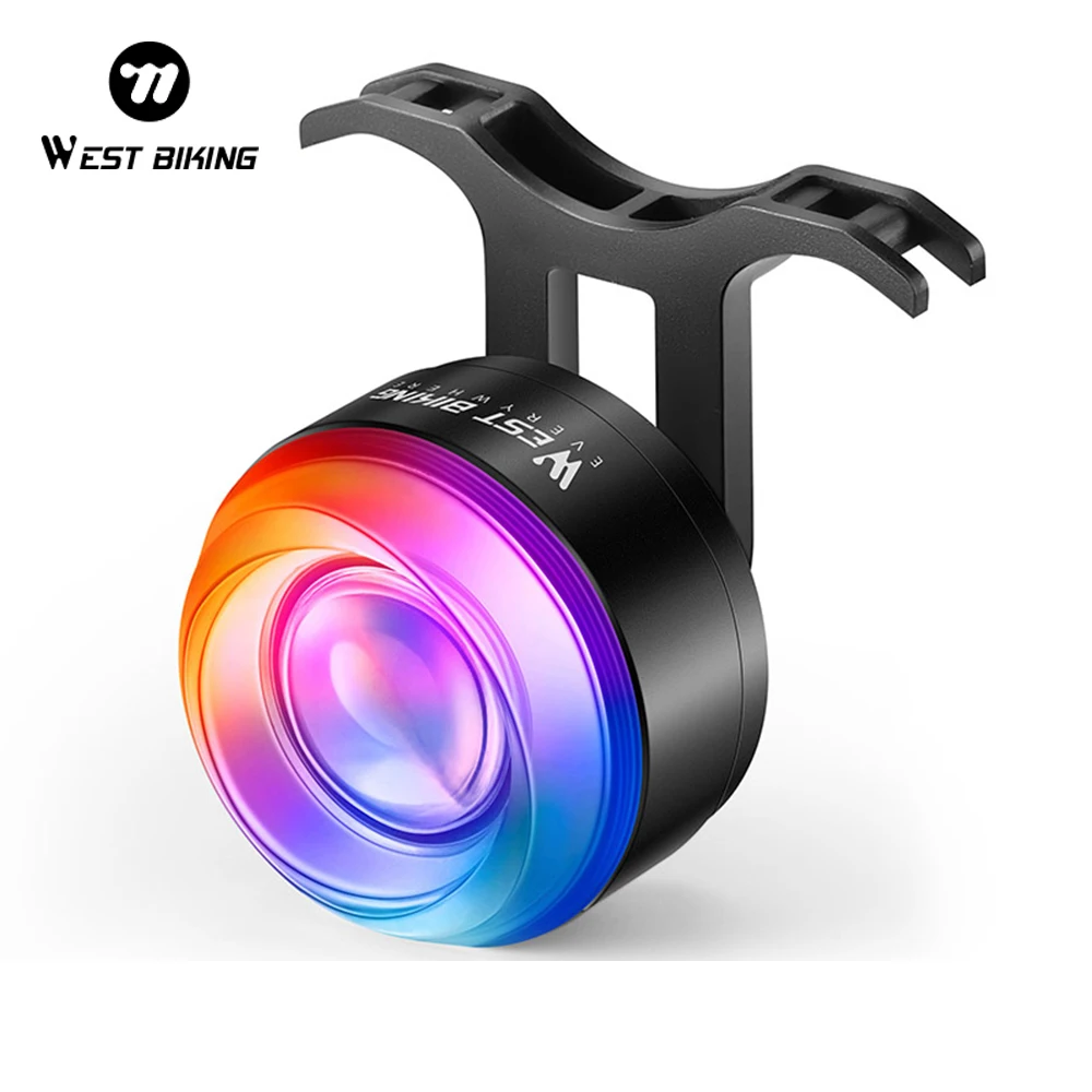 AliExpress West Biking WEST BIKING Bicycle Tail Light Intelligent Sensor Curved Surface Bike Rear Light Cycling Warning Light MTB Road Bike Accessories