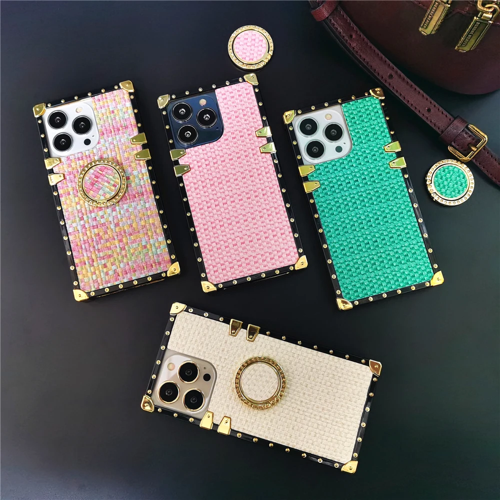 

Luxury Soft Shockproof Phone Cover Colorful Grid Pattern Women Case for iPhone 17 pro Max 17 Air 11 12 13 14 PRO 15 PRO 16 plus