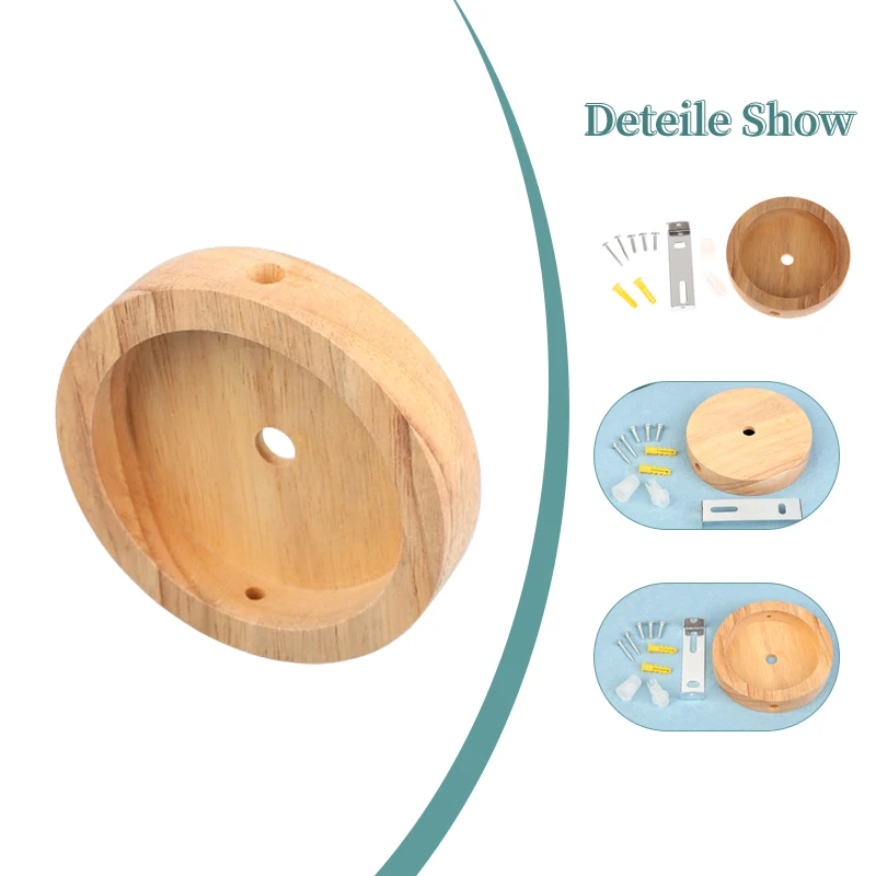 

10cm Wooden Light Canopy Kit Wood Lamp Bases Ceiling Panel Chassis Lamps Lighting Accessories Vintage Chandelier Ceiling Plate