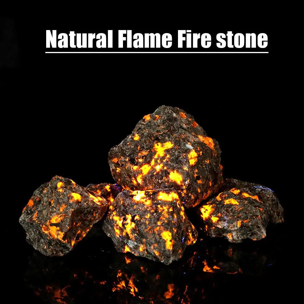 Unique Natural Flame Fire Stone Multiuse Aromatherapy Glowing Decoration Office Stone Radiation Beautiful Home Decor Ultrav P6V1