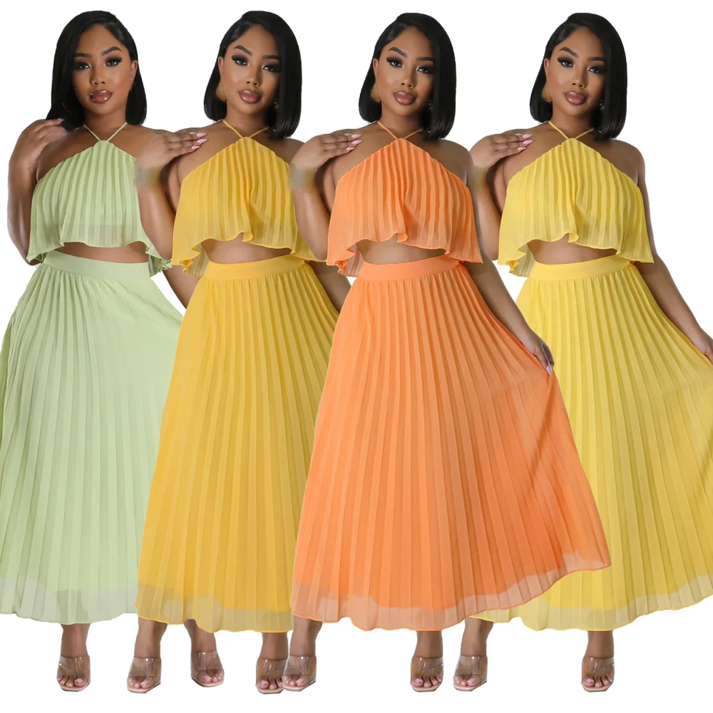 

women's matching sets 2 pieces set for woman two piece set summer outfit woman cheap clothes vacation outfits women skirts