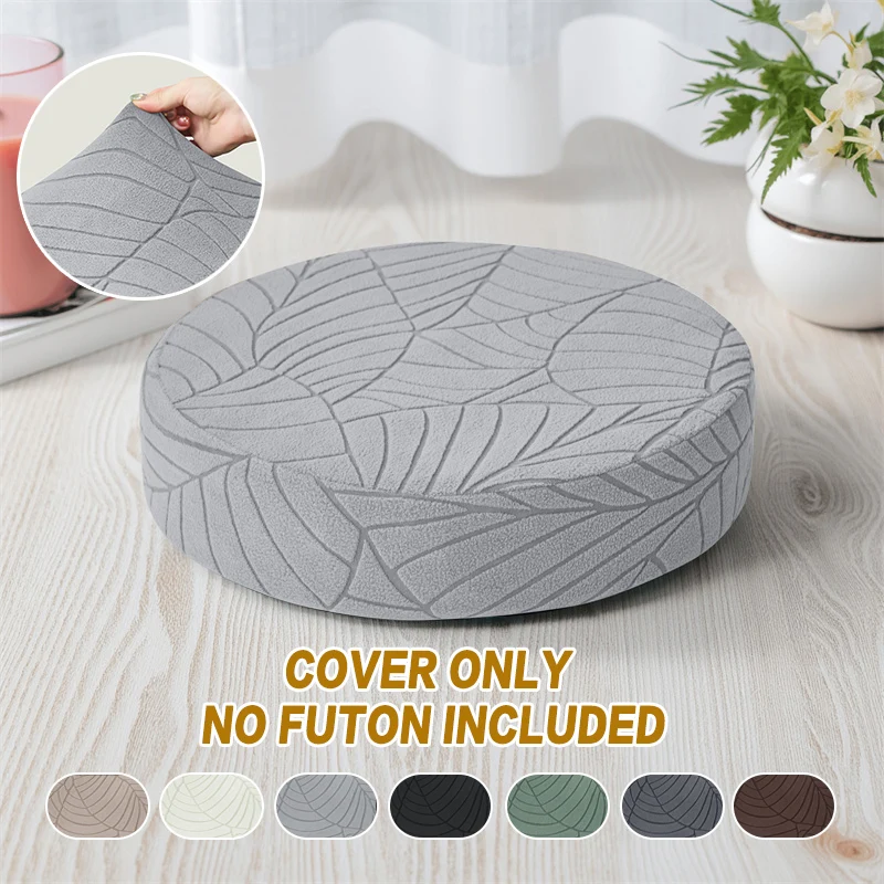 1PC Round Seat Cushion Cover Elastic Jacquard Chair Cover Floor Cushion Slipcover Putua Tatami Cushion Covers for Living Room