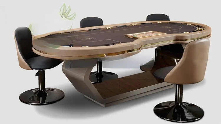 Texas poker table, dining table for two purposes, chess table, conference