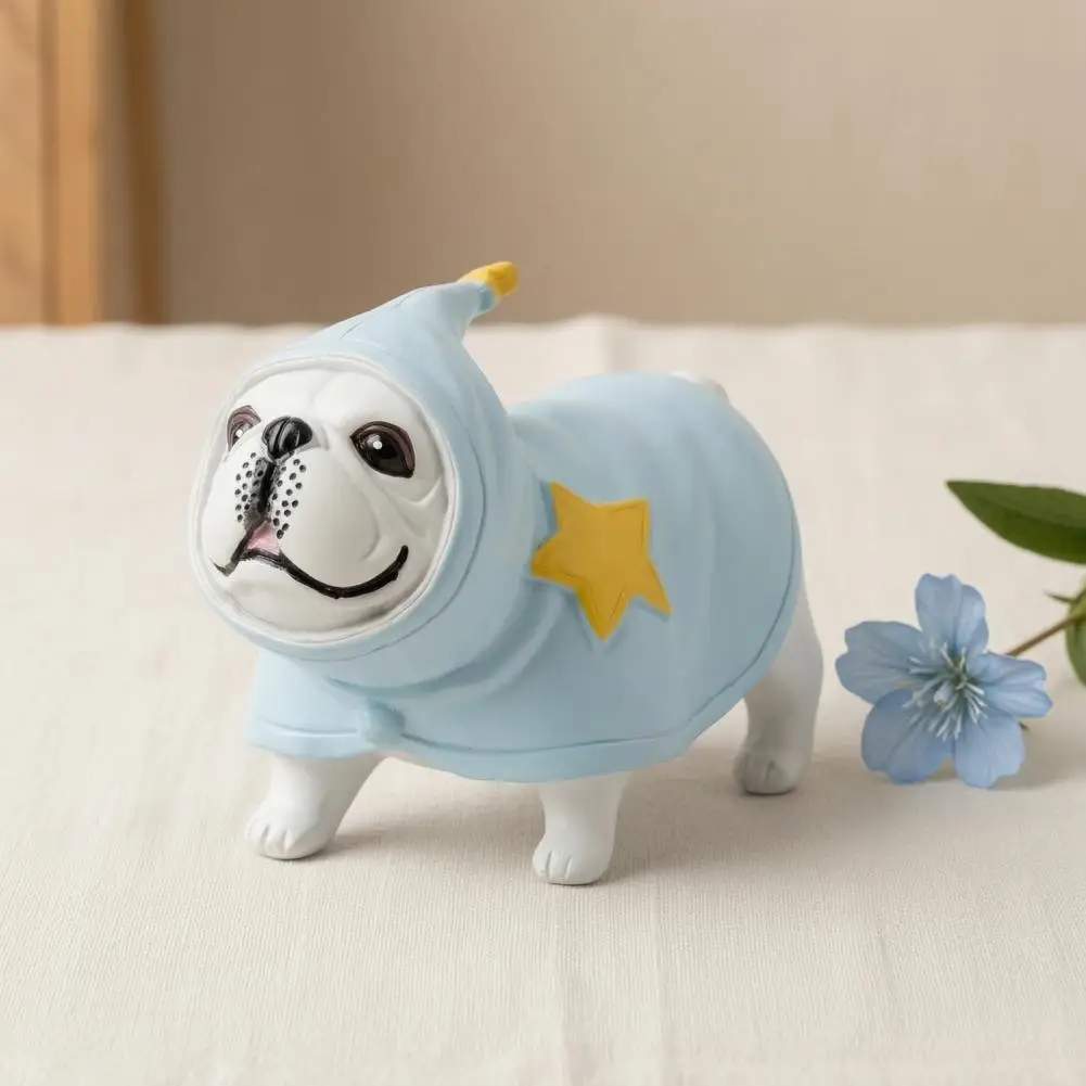 Cute Bedroom Accessories Desktop Resin Ornaments Bulldog Figurine Macaron Color Resin Statue Cute Dog Desk for Bedroom for Dog