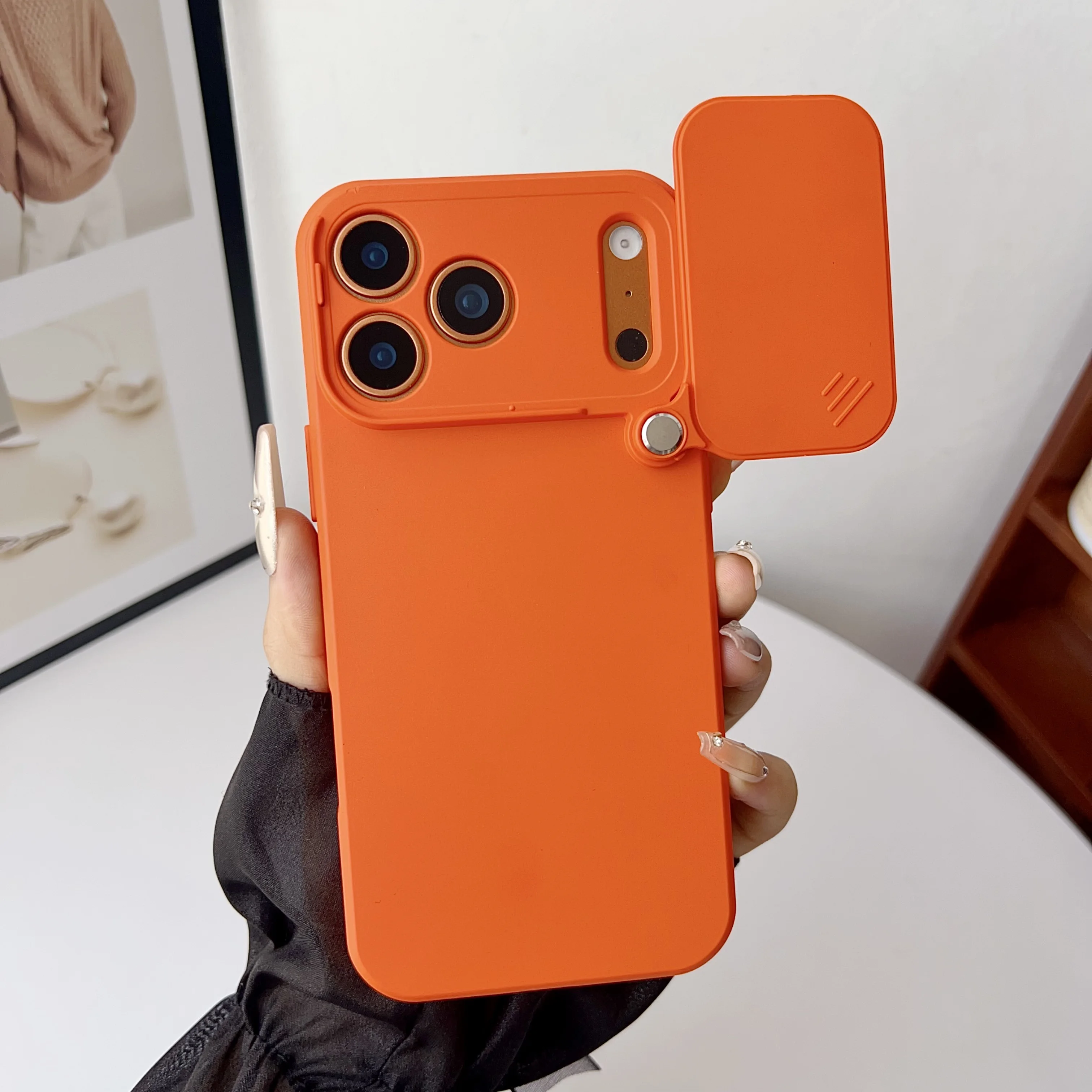 Schiebekamera-Objektivschutz, weiche Silikon-Handyhülle für iPhone 17, Air 16, 15, 14 Plus, 13, 12, 11 Pro Max, stoßfeste Stoßstangenabdeckung