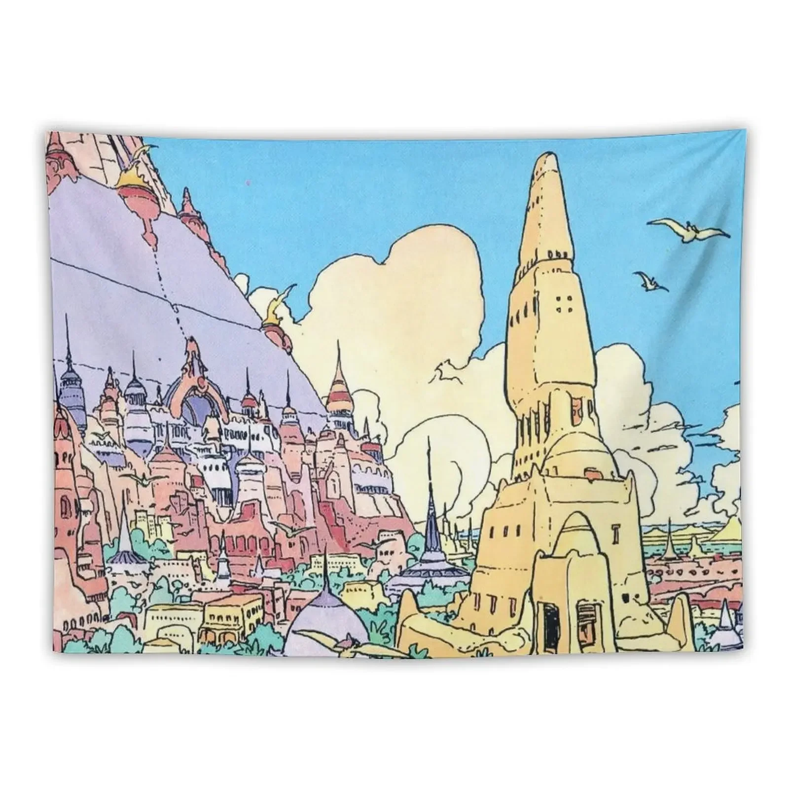 

Moebius Art - Jean Giraud Tapestry Wall Carpet Room Aesthetic Decor For Bedroom Tapestry