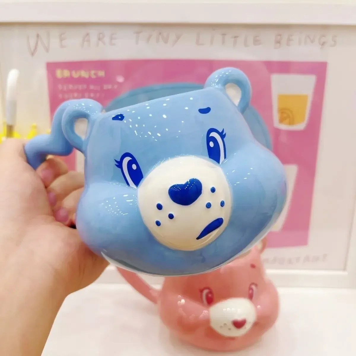 Lovely Two Color Couple High Beauty and Large Capacity Rainbow Bear Couple Mug