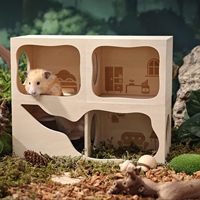 1 Piece Accessories, Colors and Styles, Shipped Randomly, Hamster Shelter, Pet Wood Products, Small Pet, Small House, Peeping Ornaments, Solid Wood Supplies