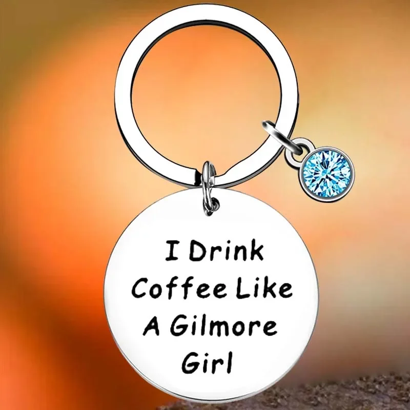 Hot Coffee Lover Gift Key Chain Ring Fans Gift keychains pendant I Drink Coffee Like A Girl Gift