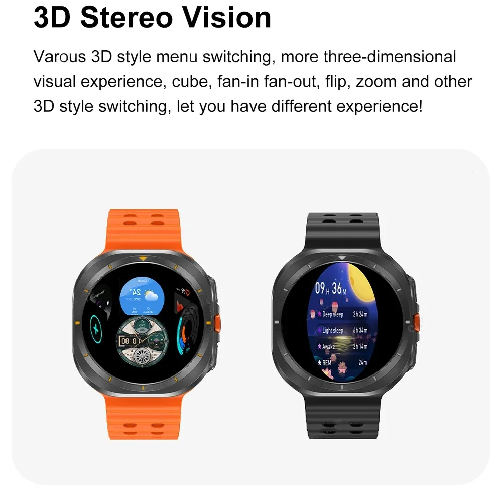 Zordai 2024 nuevo reloj DT Ultra inteligente 47mm para Samsung Galaxy reproductor de vídeo GPS IP68 impermeable NFC reloj inteligente deportivo para hombres