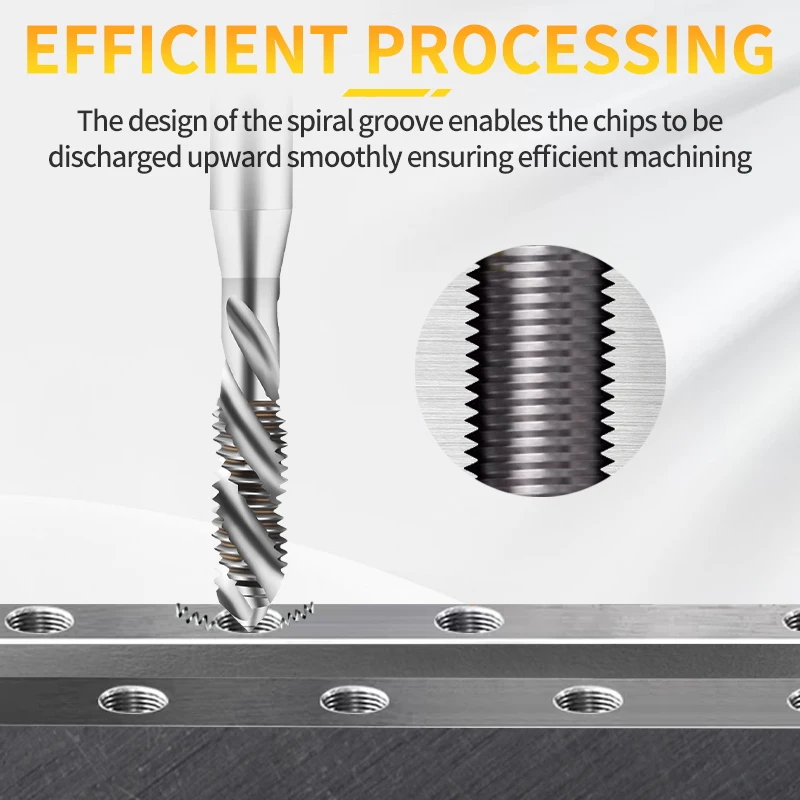 

EVROPA TAP HSSE Левкоручный спиральный рифленый метчик M2 M2.3 M2.5 M2.6 M3M4 M5 M6 M7 M8-M24 X0.45L X1.25L Крани с машинной резьбой