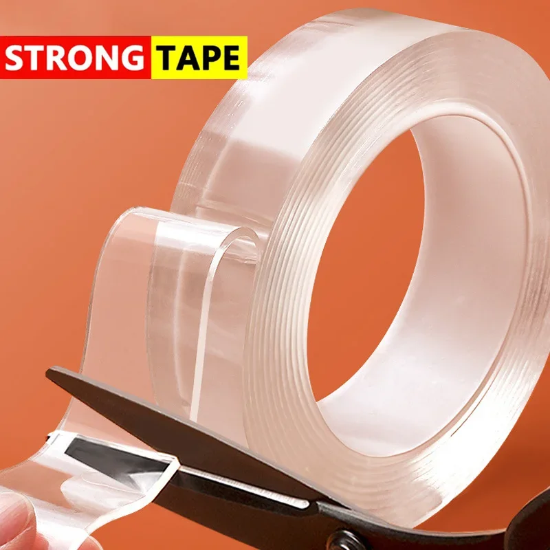 Double Sided Nano Tape Extra Strong Decorative Adhesive Tape NoTrace Reusable Transparent Waterproof Tape Useful Things For Home