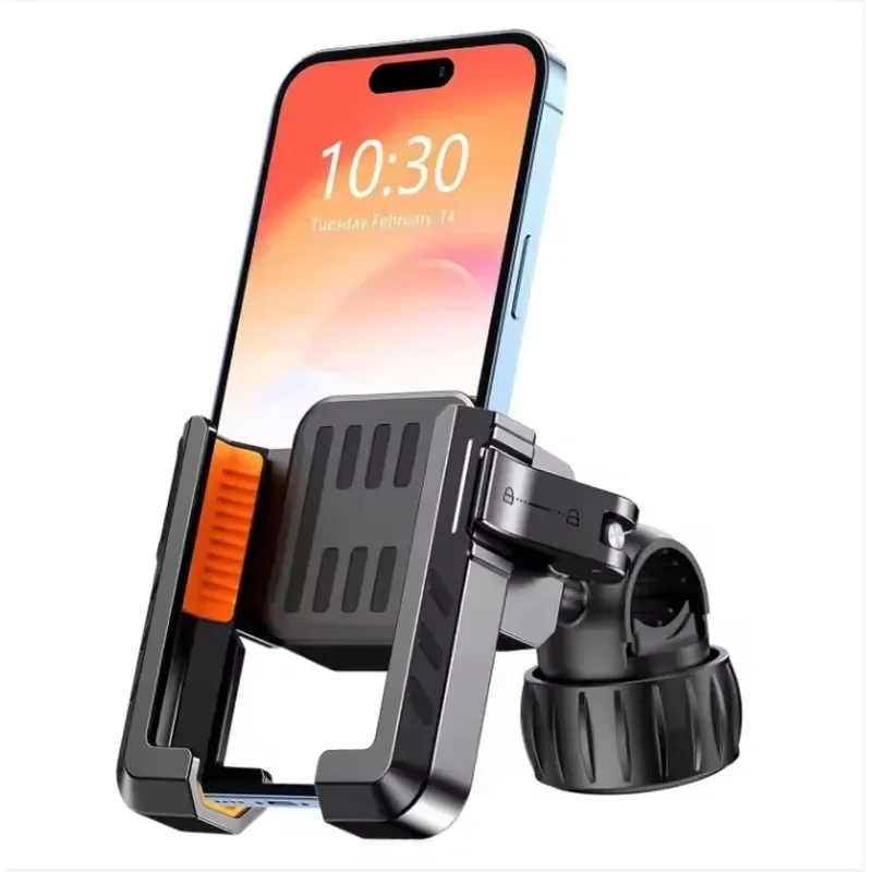Half-pack Design Bike Cycle Motorcycle Phone Holder Mount 360-Degree E-Bike Cycling Handlebar Phone Mount for Video Recording