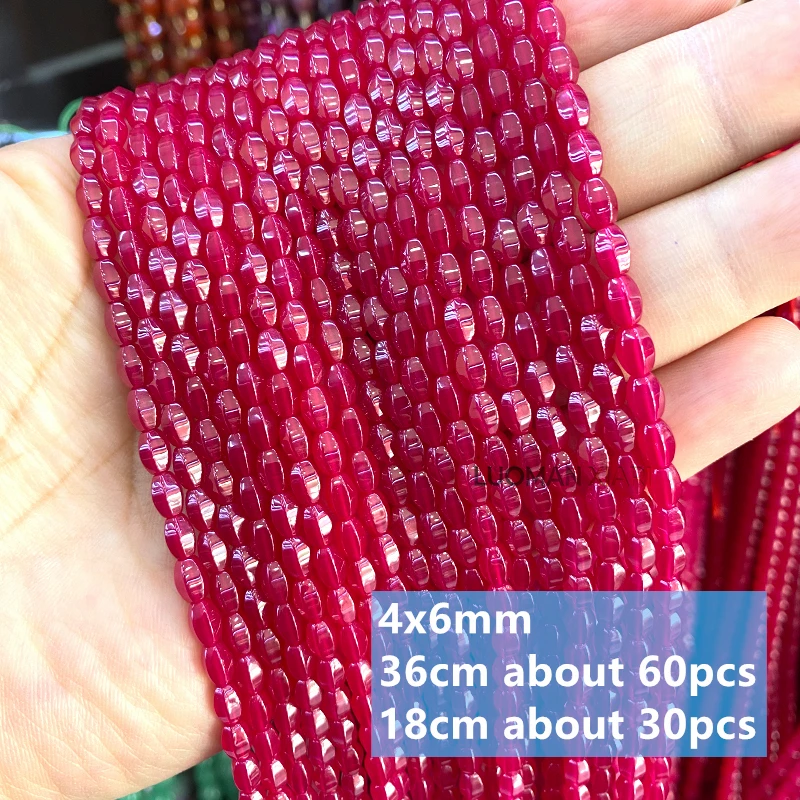 3mm Round Lab Grown Red Corundum Ruby Loose Spacer Beads for Jewelry Making Diy Necklace Bracelets Charms Accessories 15''