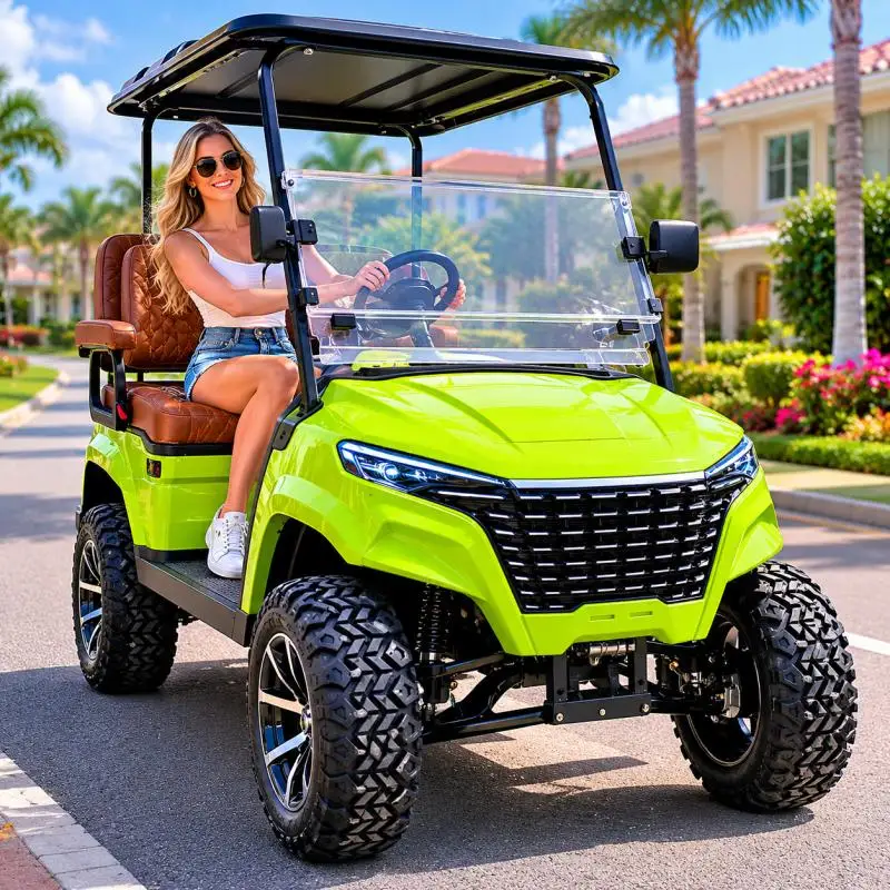 

2026 New Design 4 Passenger Custom Electric Golf Cart Lifted Off Road Golf Car For Resort And Community