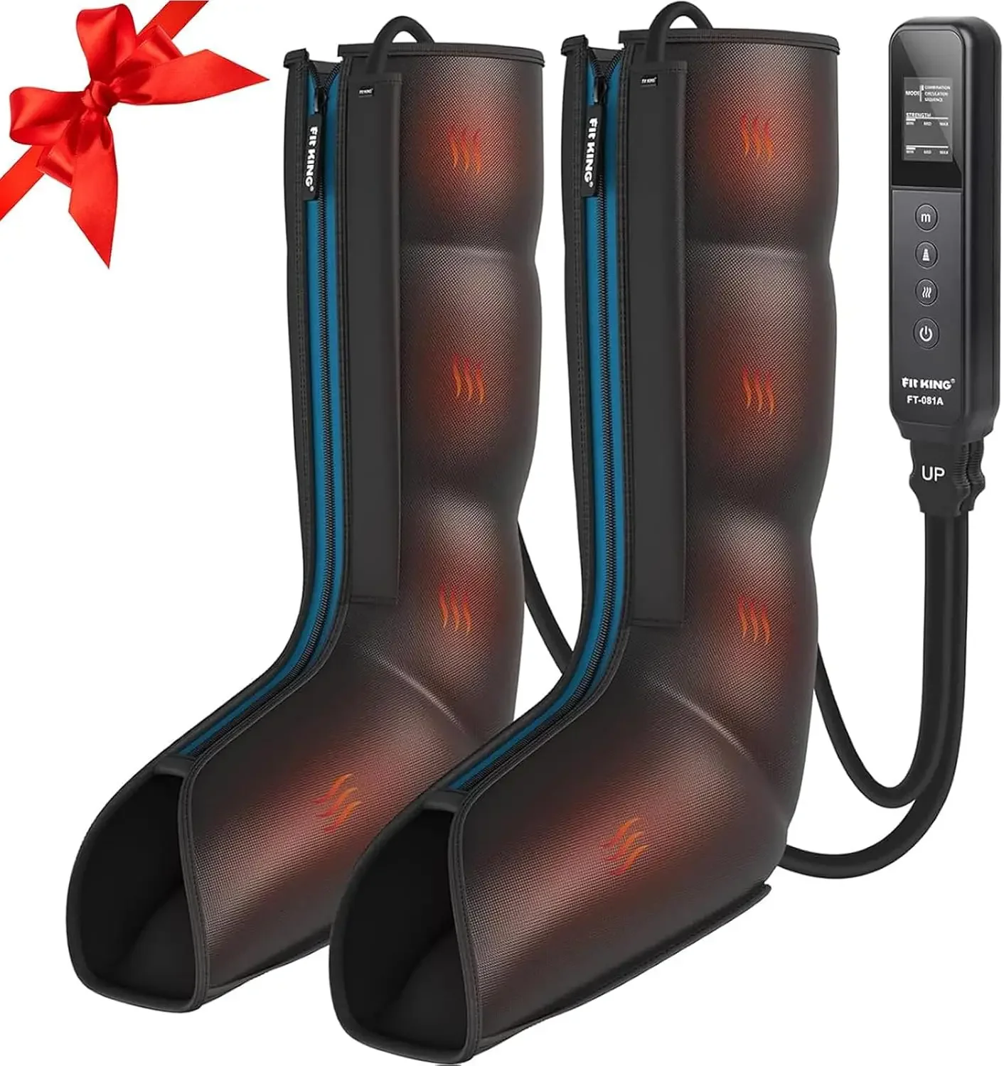 

FIT KING Leg Massager with Heat and Compression Therapy – Leg Massage for Circulation, Swollen Leg, RLS Pain, Fatigue Relief – F