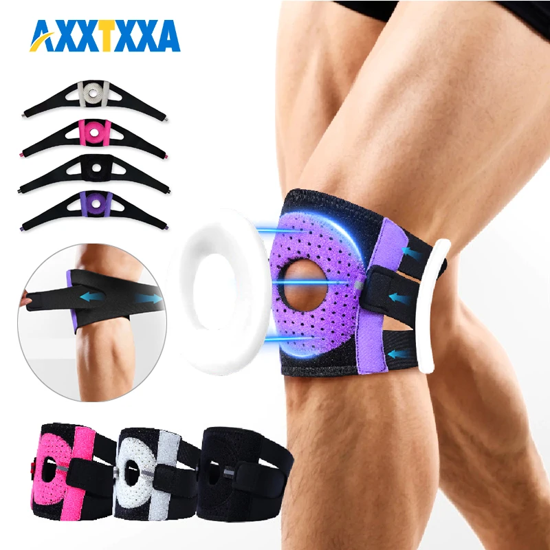 1PCS Patella Knee Brace for Arthritis Pain and Support with Side Stabilizers for Athletic - Adjustable Neoprene Open Knee Sleeve