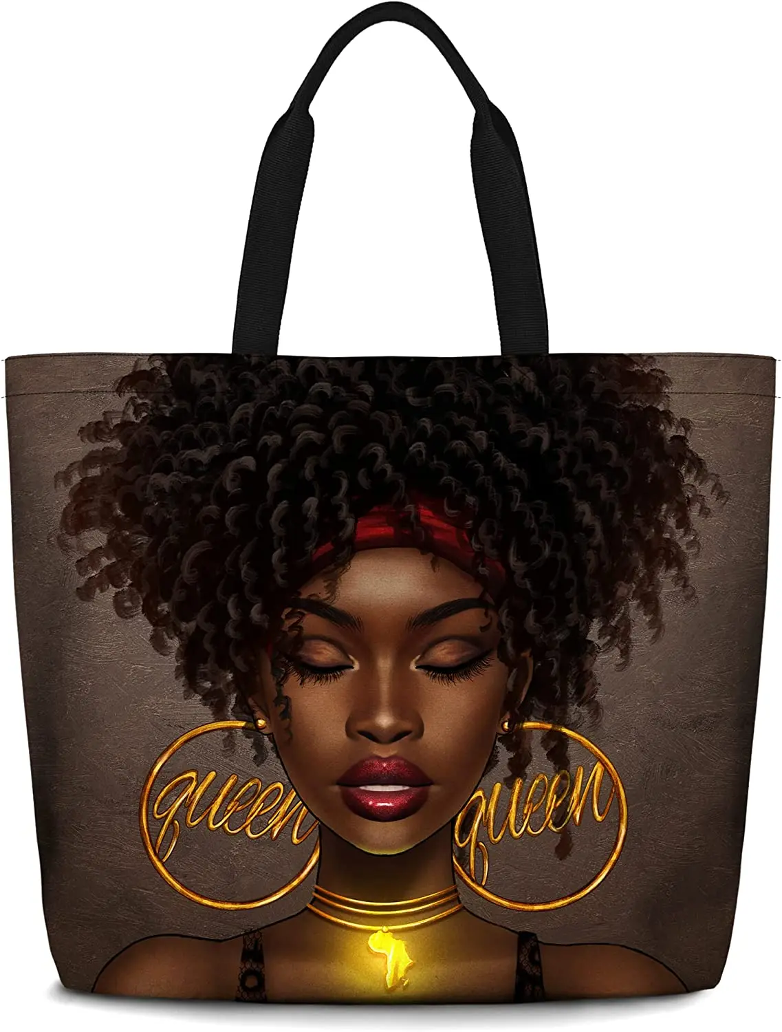 Women Tote Bags African American Women Satchel Handbags Black Girl Magic Shoulder Bag Large Capacity For Gym Travel Shopping