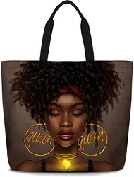 Sac à main fourre-tout pour femmes afro-américaines, sacoche à épaule magique pour filles noires, grande capacité pour la Gym, voyage Shopping