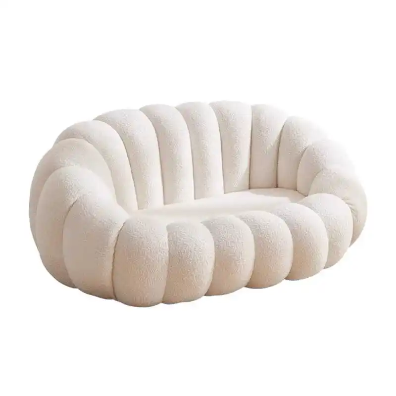 

Tatami lazy pumpkin sofa double triple cute lamb wool white bedroom balcony casual small sofa chair