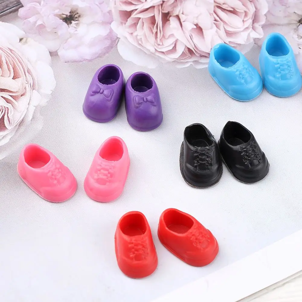 1Pairs Fashion Doll Shoes Boots for 8~16cm Dolls Stand General-Purpose for 1/8 Doll Body PVC Shoes DIY Doll Accessories