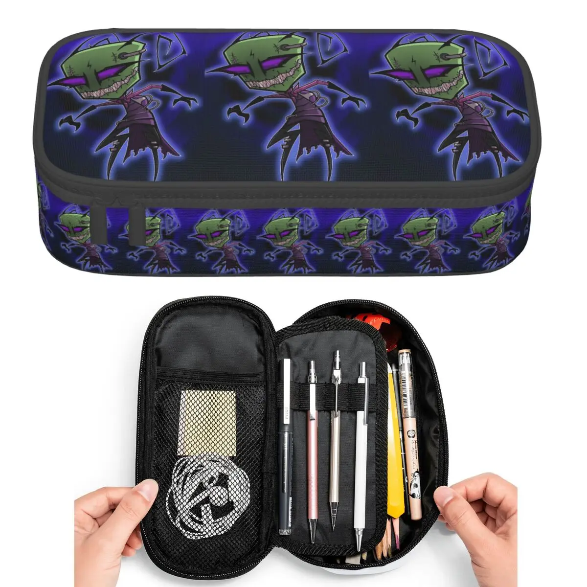 

Invader Zim 8 Pencil Cases for Students Pen Box Pencil Bag Large Storage Pencil Pouch Pen Holder