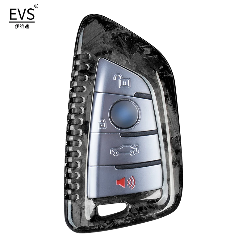 Carbon Fiber Car Key Case Fit For BMW 2 5 6 7 Series X1 X2 X3 X5 X6 Smart Remote Shell Auto Car Remote Accessory