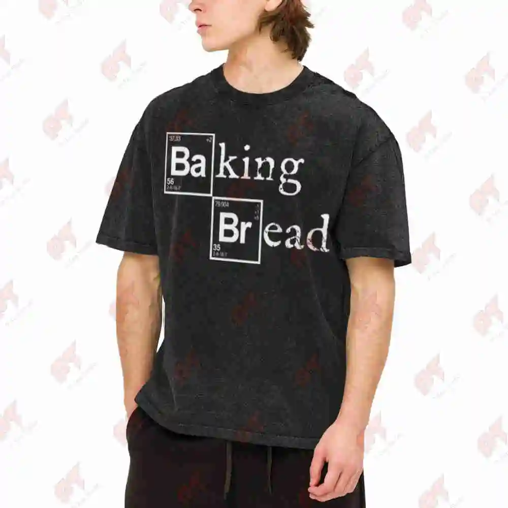 Baking Bread Funny Baker Vintage Washed Tee Pure Cotton T-Shirt