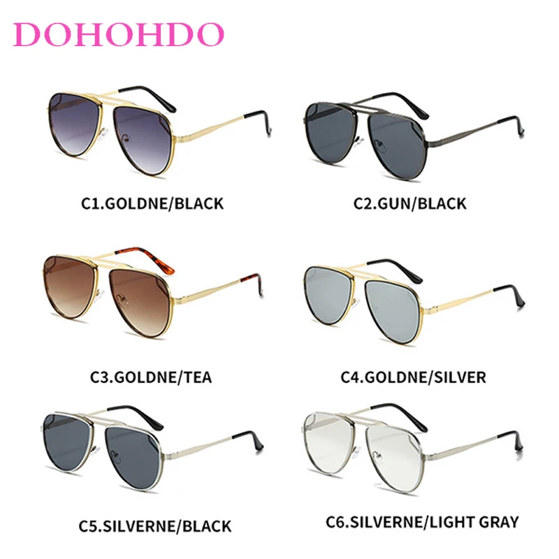 Retro Classic Metal Double Pilot Sunglasses Men Women New Fashion Shades Outdoors Driving Sun Glasses Men Lentes De Sol UV400