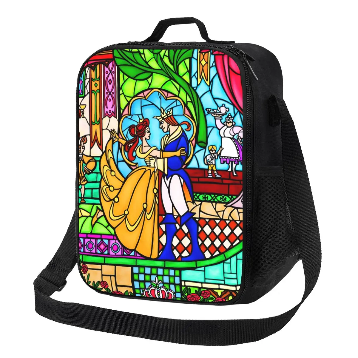 Custom Beauty And The Beast Lunch Bag Women Warm Cooler Insulated Lunch Box for Adult Office