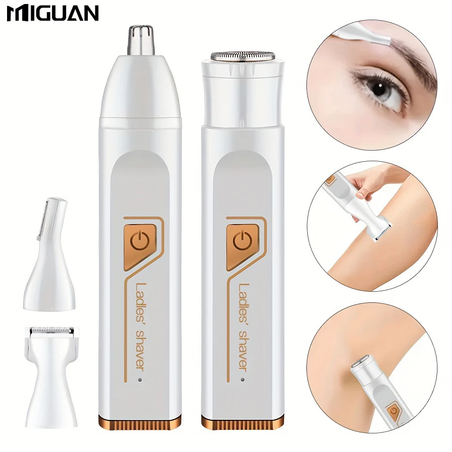 4 In 1 Women's Electric Hair Remover/Women's Multi-Function Electric Hair Remover Set/Women's Bikini Trimmer/USB Rechargeable