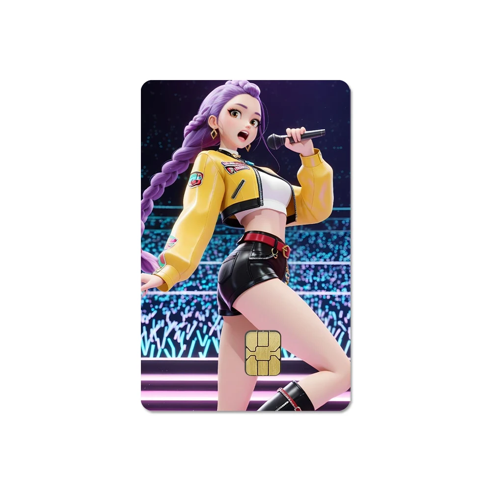 PVC KPop شيطان الصيادين الكرتون بطاقة الائتمان ملصق Saja Boys مقاوم للماء بطاقة الائتمان بطاقة الخصم الديكور فيلم الجلد ملصق