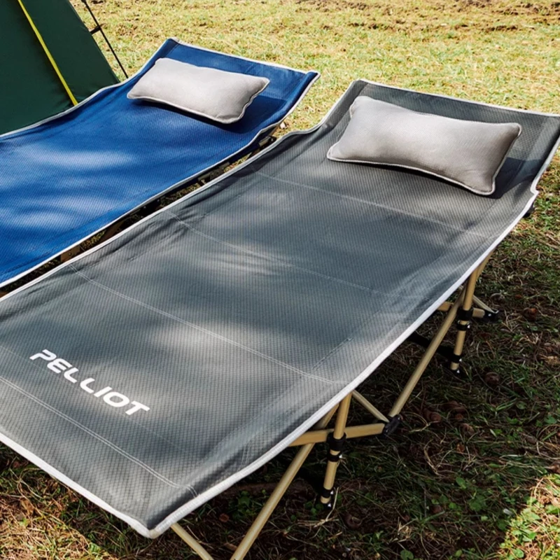 Camping Cots for Adults Wide Portable Bed with Side Pockets Max Load Foldable Sleeping Cot with Carry Bag