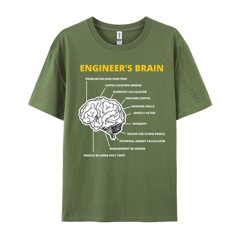 Engineer Is Brain Funny Sarcastic For Engineering Design Tops Tees 2024 Hot Sale Customized Cotton Male T-Shirt Design T Shirt