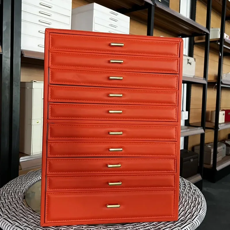 Large Jewelry Box Multilayer Earring Display Ring Holder Stand Necklace Watch Case Jewellery Organizer Accessory Storage Boxes