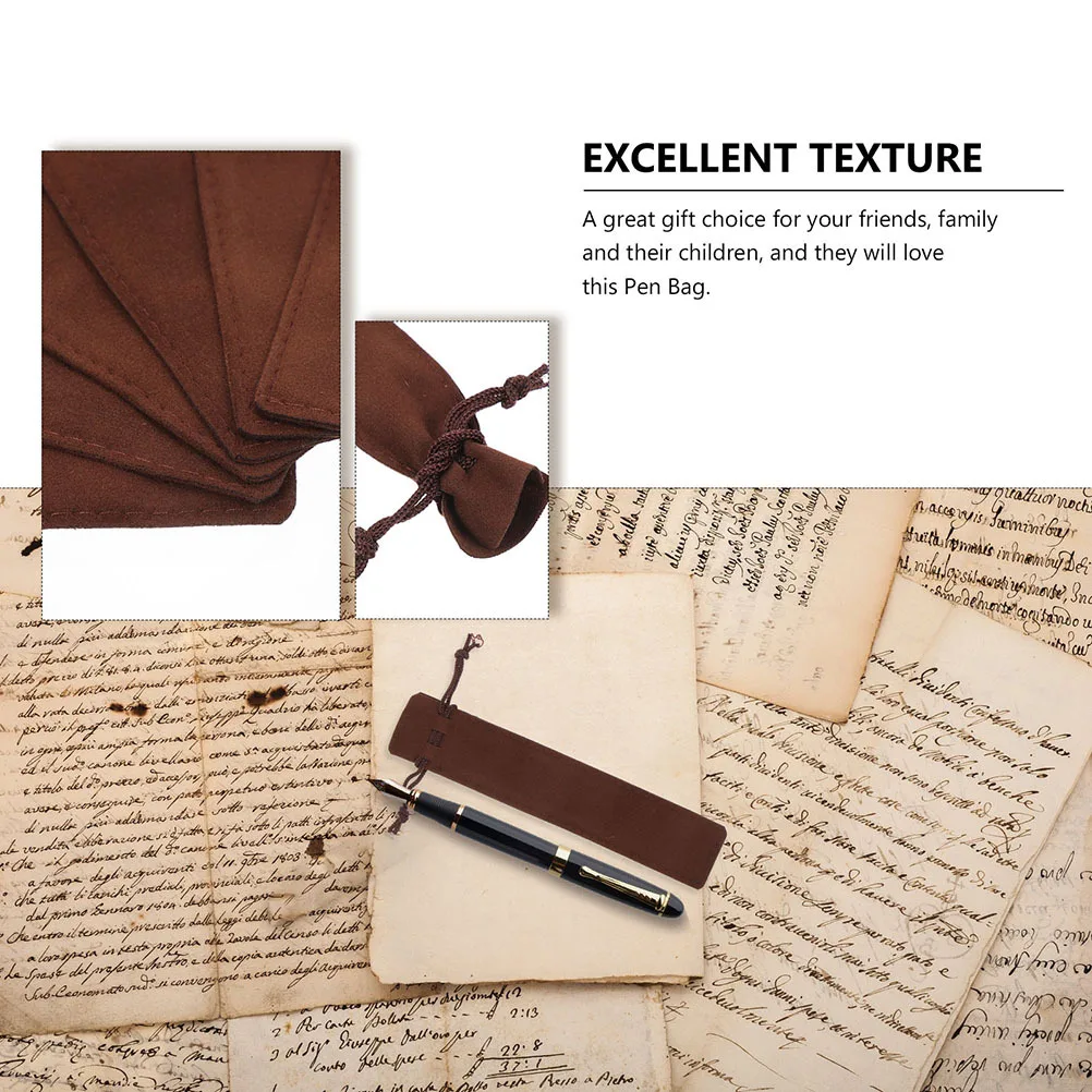 

12Pcs Single Pen Bag Thickened Fabric Drawstring Pouch Multi-Purpose Organizer for Fountain Pens Markers Travel Friendly