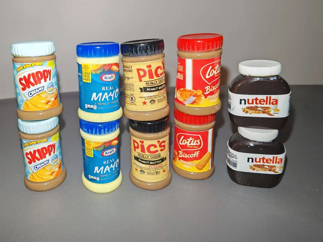 1/2 5 uds casa de muñecas en miniatura comida juego escena decoración Mini simulación cocina salsa mantequilla de maní mermelada muñeca accesorios Juguetes
