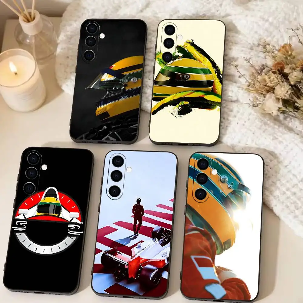 Car Driver AyrtonS Senna  Phone Case Black Silicone Soft For Samsung Galaxy A73,A72,A71,A70,A53,A52,A51