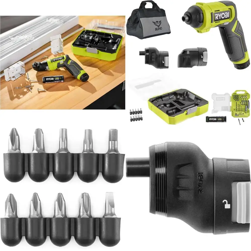 

Ryobi USB-Powered Lithium-Ion Screwdriver Kit with Multi-Head, 2Ah Battery, Drill Bits, Charger, and Tool Bag